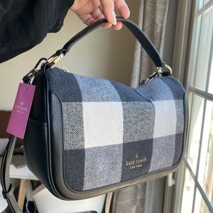 ❌ SOLD ❌NWT Kate Spade Smoosh Festive check plaid crossbody bag ♠️